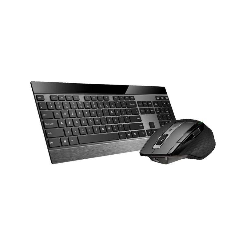 Rapoo 9900m Multi-Mode Trådløs Keyboard/Mus Nordisk Layout, Sort Tastatur Og Mus