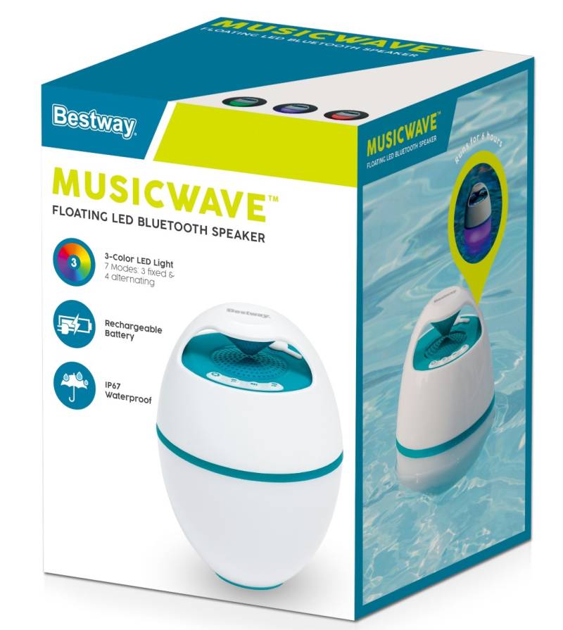 Musicwave Flydende Led Bluetooth-Højtaler Til Pool - Bestway