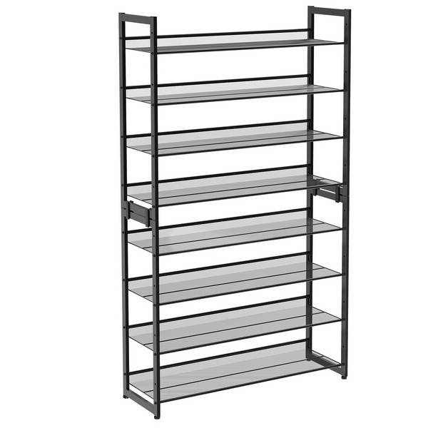 Skoreol Med 8 Hylder - Sæt Med 2 X 4 Skohylder - Sort Metal - Reoler Og Hylder > Skoreoler Og Skostativer - Daily-Living - Song