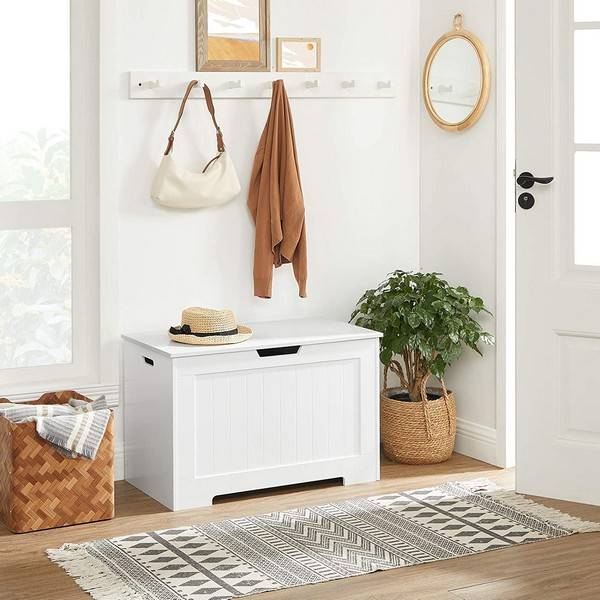 Opbevaringskiste 76 X 40 X 48 - Stor Opbevaringsboks - Hvid - Entremøbler Og Garderobe > Bænke - Entremøbler - Daily-Living - Song