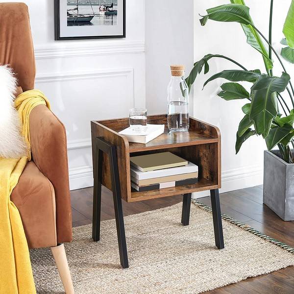 Sengebord - Natbord I Industrielt Design - Rustik Brun 42x35x52 - Borde > Sideborde - Daily-Living - Song