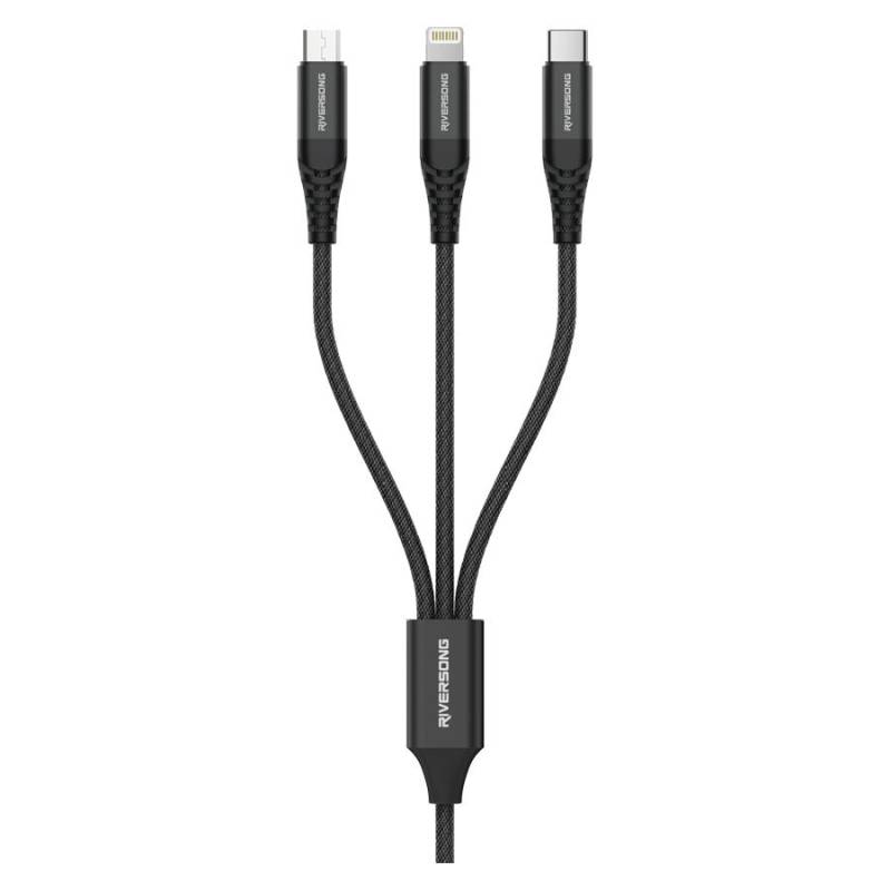Riversong Infinity, Usb-A 3-I-1 Kabel, 1m
