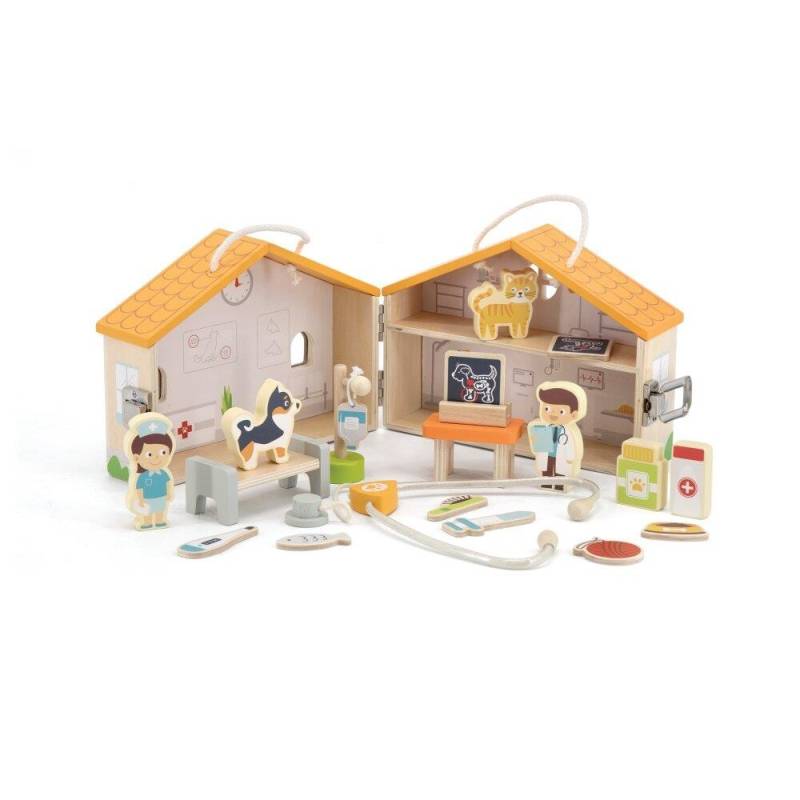 Dyrehospital Med Figurer Og Tilbehør
