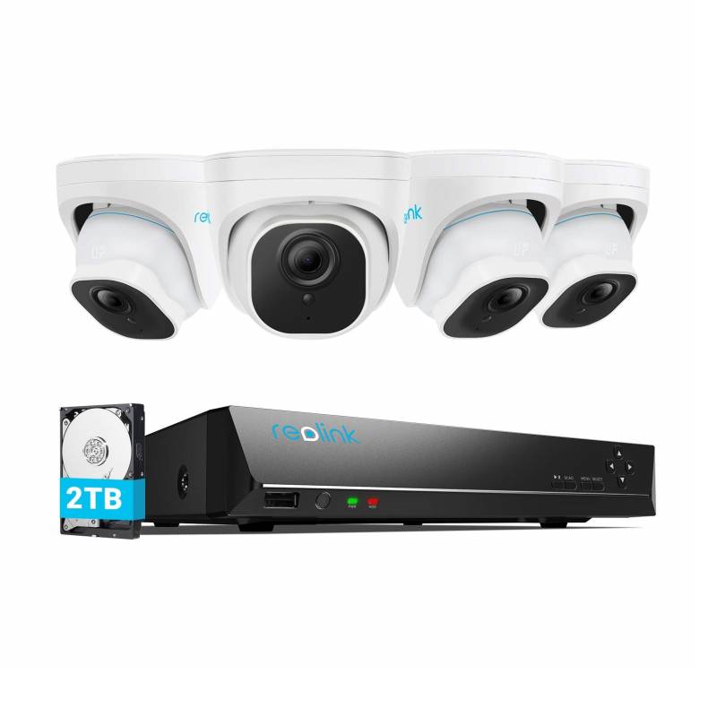 Reolink Rlk8-800d4 Komplet Sæt Med 4 Stk. 4k Dome Kameraer