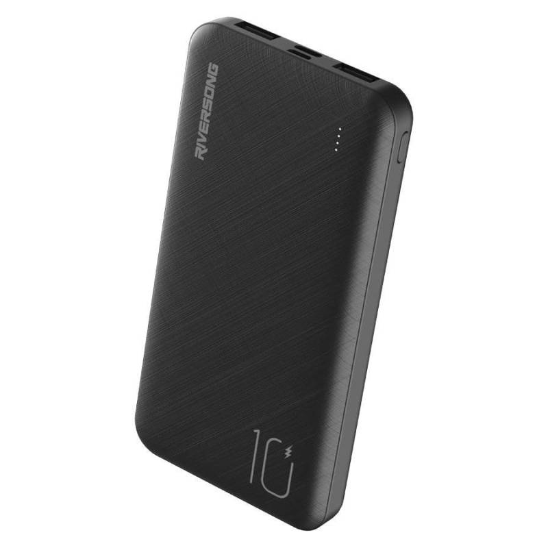 Riversong Vision 10se Pro, 10.000 Mah 20w Usb-C Pd Powerbank, Sort