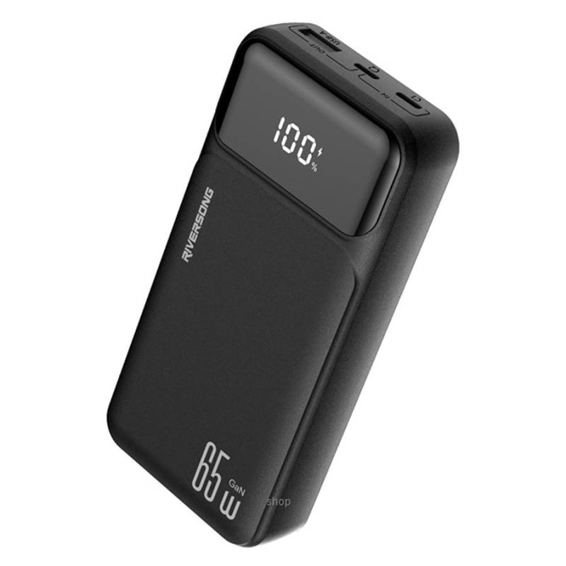 Riversong Phantom Pro 65w Usb-C Pd 20.000 Mah Powerbank, Sort