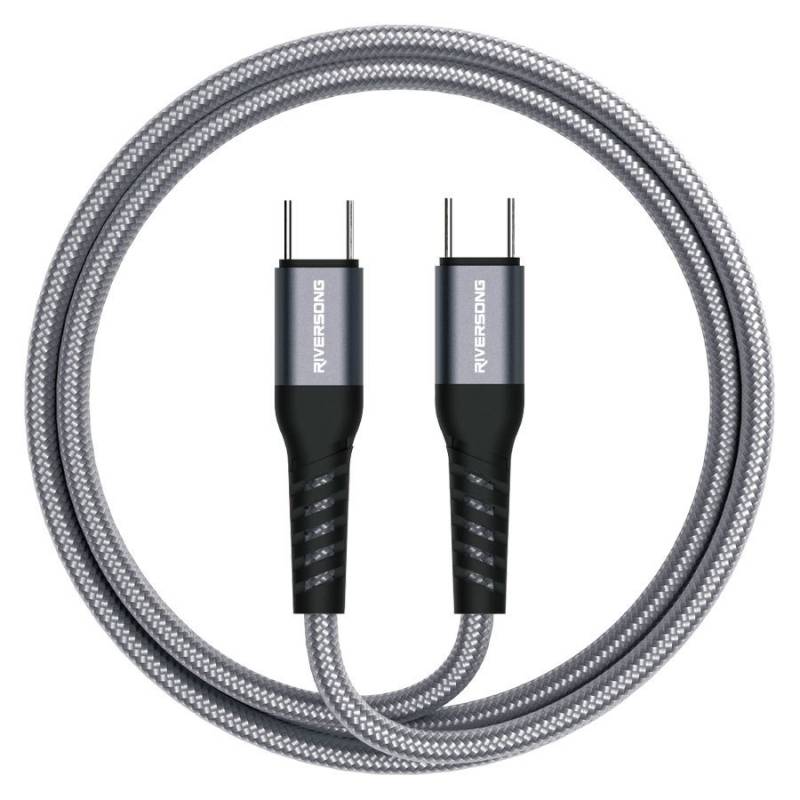 Riversong Hercules, 100w Usb-C Til Usb-C Pd Nylon Kabel, 2m