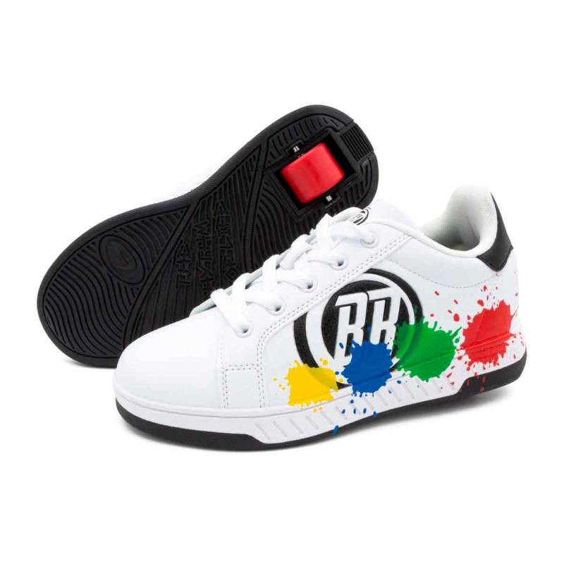 Breezy Rullesko Splatter Hvid / Sort