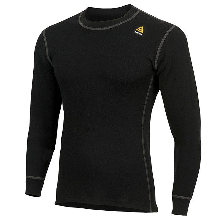 Aclima Warmwool Crew Neck Man, Black-L - Undertøj