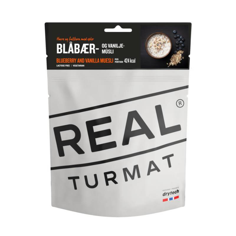 Real Turmat Müsli Med Blåbær Og Vanilje  Frysetørret Mad - Drytech