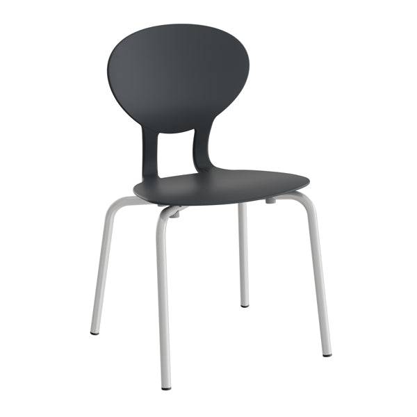 Stol Rocka 3071s Sort/Alugrå Ral 9006, Siddehøjde 370mm - Sono