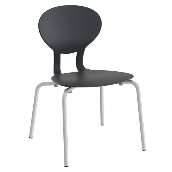 Stol Rocka 3071m Sort/Alugrå Ral 9006, Siddehøjde 370mm - Sono