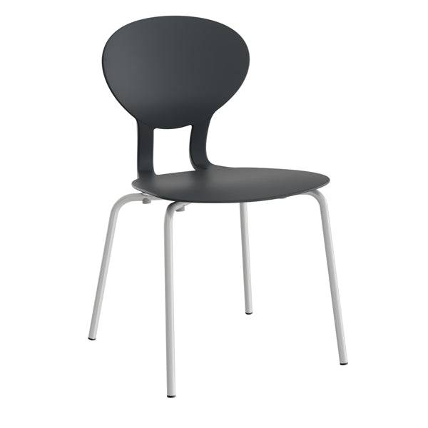 Stol Rocka 3071l Sort/Alugrå Ral 9006, Siddehøjde 440mm - Sono
