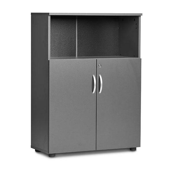 Kontorskab Ekoflex 800x1090 Mm, Antracit Med Lave Døre - Sono