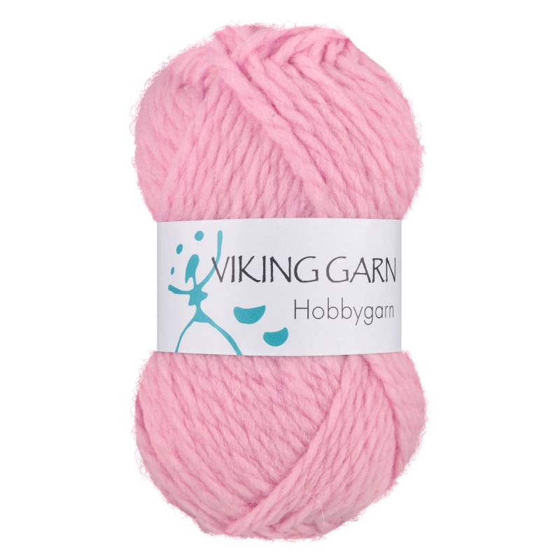 Viking Hobbygarn 964 Lys Rosa, Uldgarn, Fra Viking