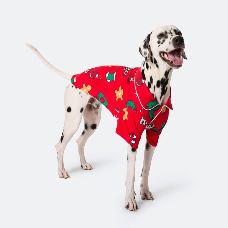 Rød Hohoho Julepyjamas Til Katte - Sillysanta