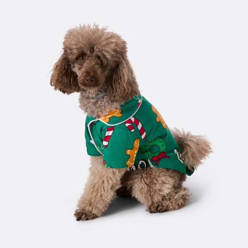 Grøn Hohoho Julepyjamas Til Katte - Sillysanta