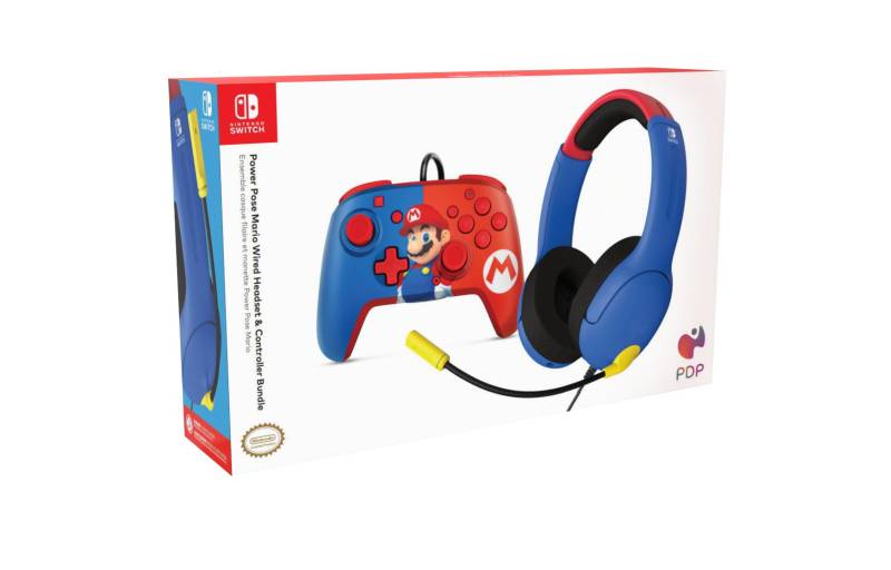 Mario Bundle - Airlite Headset & Mario Power Pose Controller - Geekd.dk - Pdp