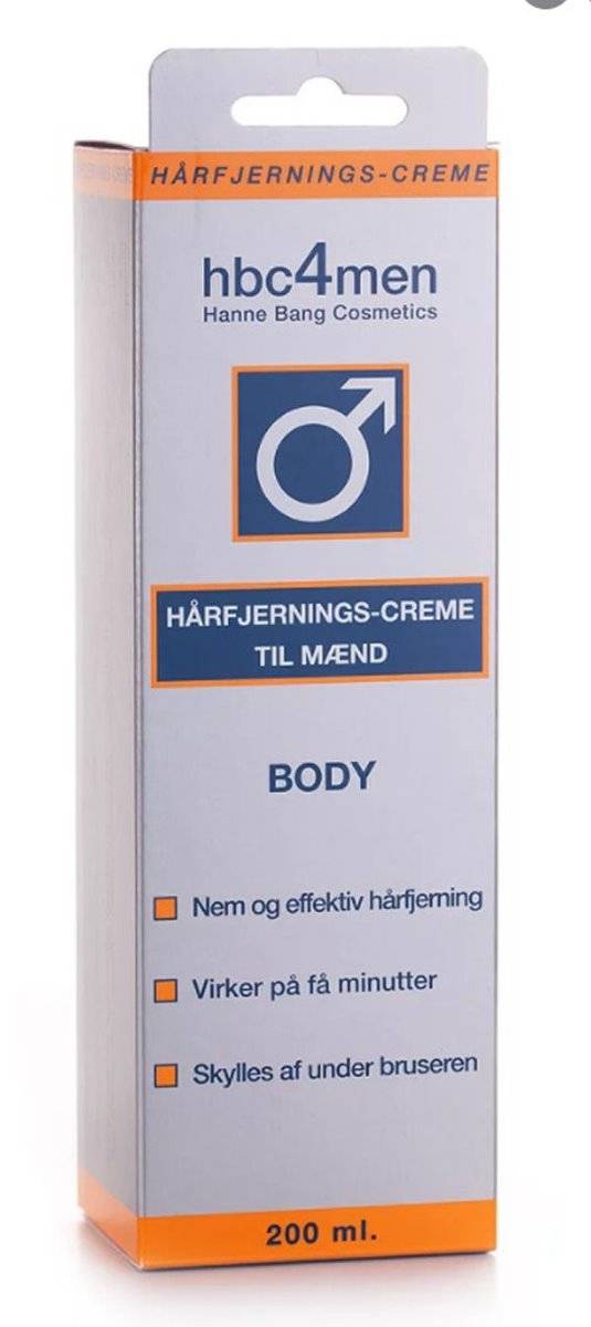 Hbc4men Hårfjernings-Creme Til Mænd Body 200ml
