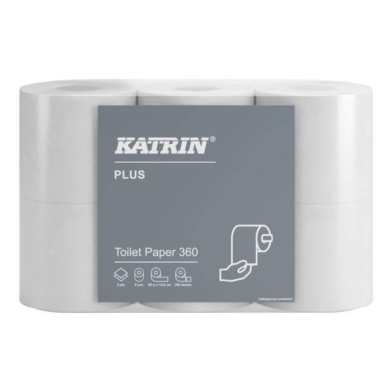 Katrin Plus Toilet 360, Toiletpapir 2-Lag, 50 M, 42 Ruller