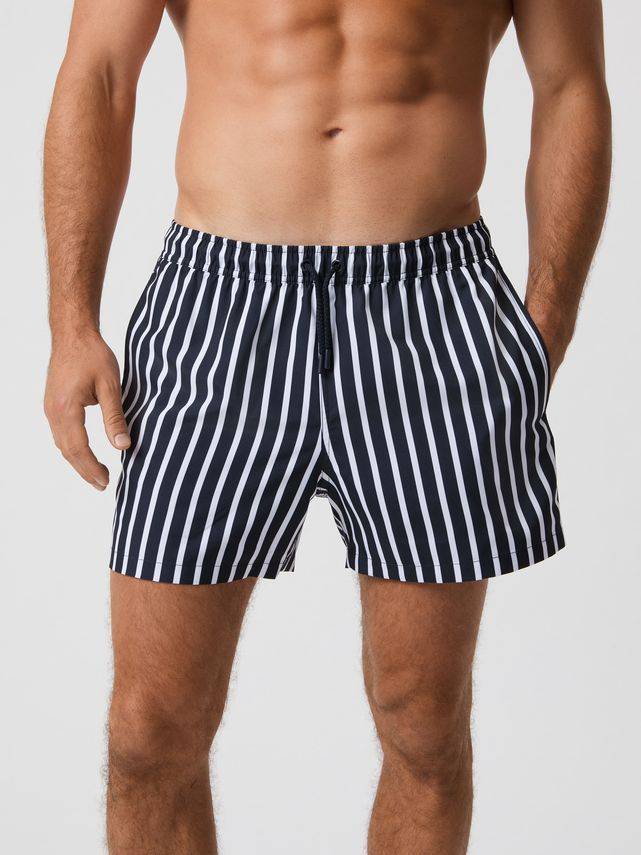 Borg Print Swim Shorts, Bb Wide Stripe 2 - Björn Borg