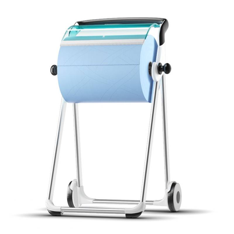Tork Gulvstativ W1 Hvid/Turkis, Dispenser Til Store Papirruller