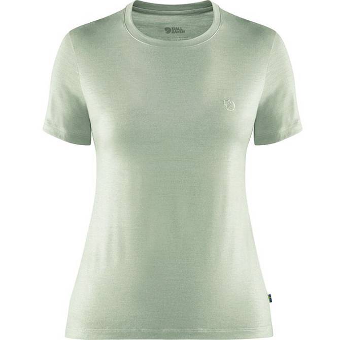 Fjällräven Abisko Wool Ss Kvinder / Damer-Mint Green-L - T-Shirts