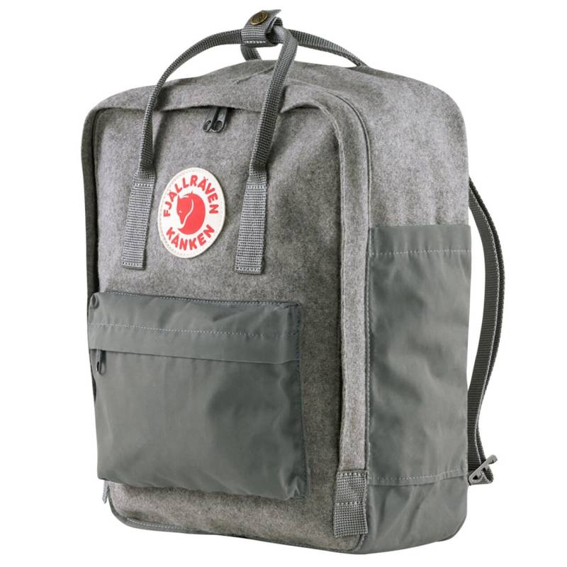Fjällräven Kånken Re-Wool 16l-Granite Grey - Kånken Tasker