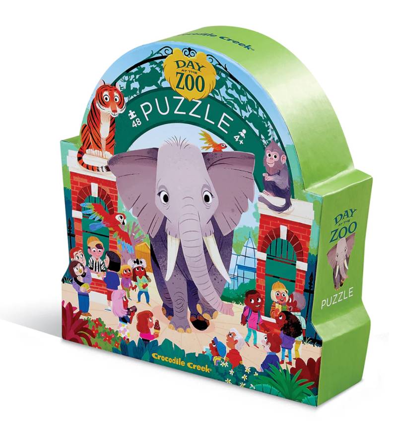 En Dag I Zoo, Gulvpuslespil, 48 Brikker, Crocodile Creek