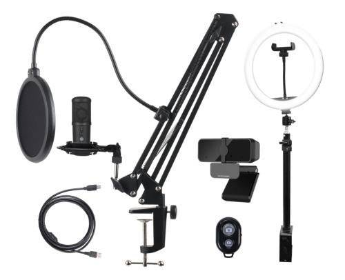 Streaming Kit, Microphone, Webcam, Ring Light - Deltaco_gaming