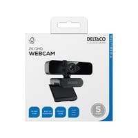 W-200 Webcam, 2k 2560x1440 3.7mp, Indbygget Mikrofon, 2 Meter Kabel - Deltaco