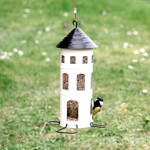 Metal Foderautomat Til Foder - Hvid - Wildlife Garden