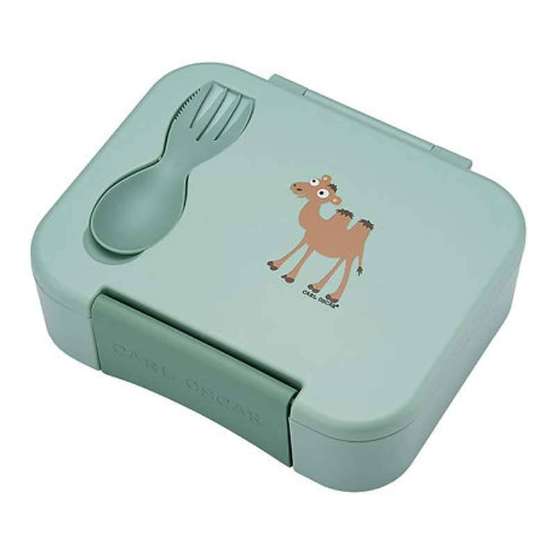 Carl Oscar Bentobox Madkasse M. Cutelery - Kids - Kamel - Mint