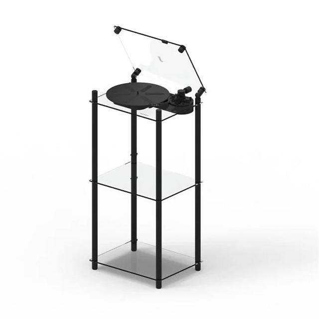 Transparent Turntable Table Stand Pladespiller Sort