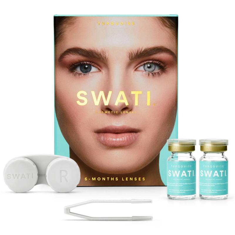 Swati Farvede Kontaktlinser Turquoise 6 Måneder 1 Par