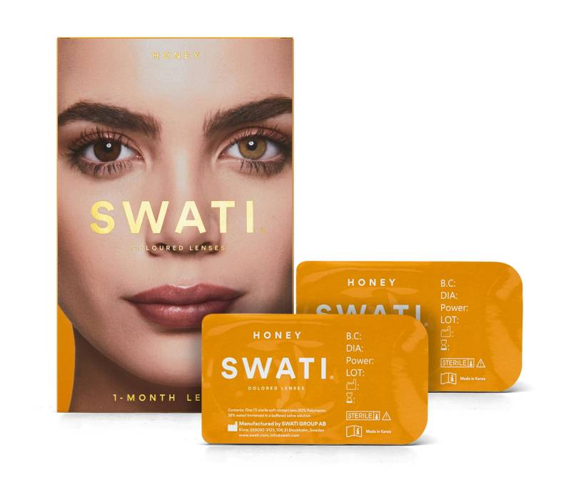 Swati Farvede Kontaktlinser Honey 1 Måned 1 Par