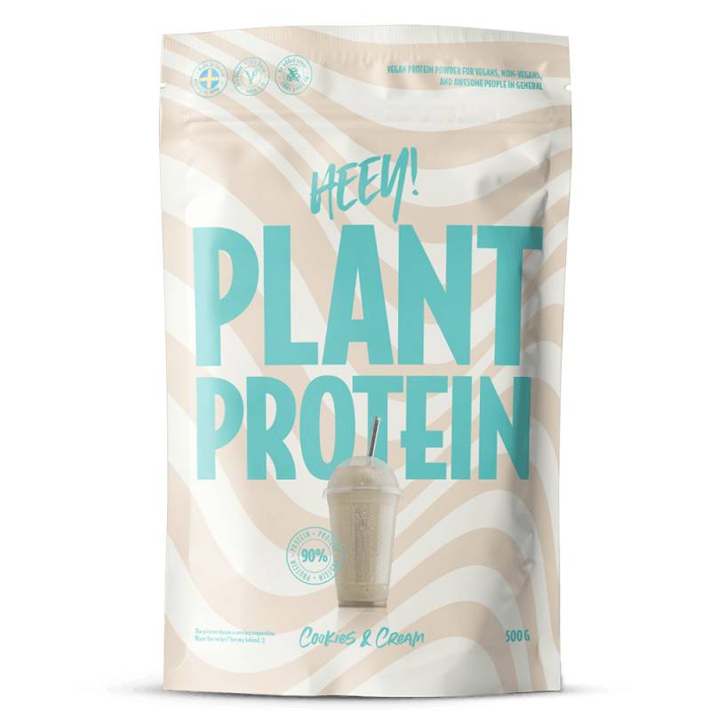 Heey! Vegan Plant Protein + Vitamin B12 Cookies & Cream (500 G)