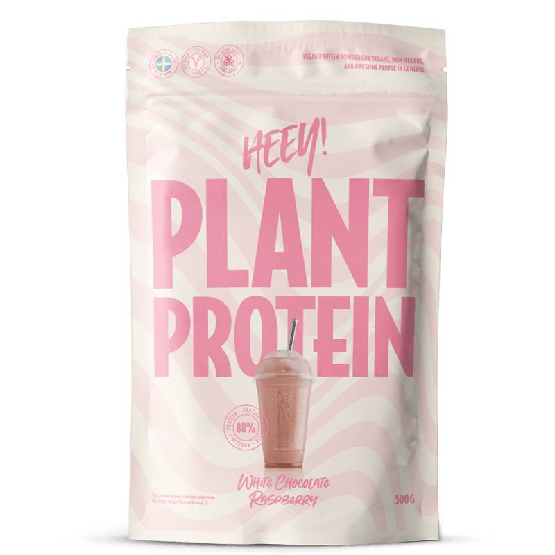 Heey! Vegan Plant Protein + Vitamin B12 White Chocolate Raspberry (500 G)