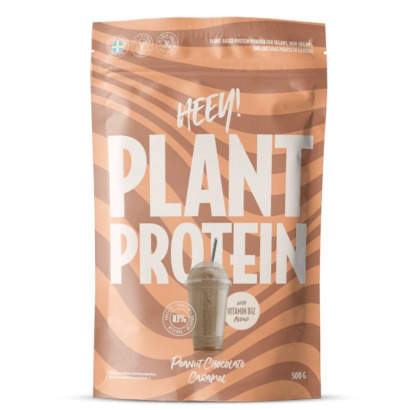 Heey! Vegan Plant Protein + Vitamin B12 Peanut Chocolate Caramel (500 G)