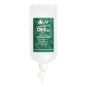 Liv Hånddesinfektion Gel 85% M. Pumpe Til Dispenser - 1000 Ml.