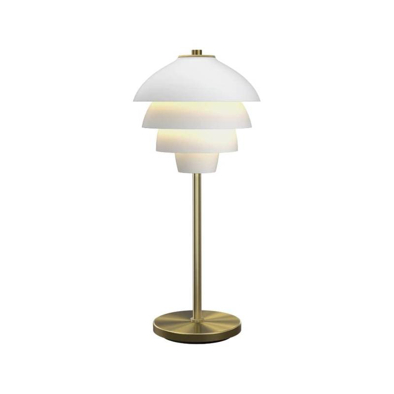Valencia Bordlampe - Mat Hvid/ Messing - Belid