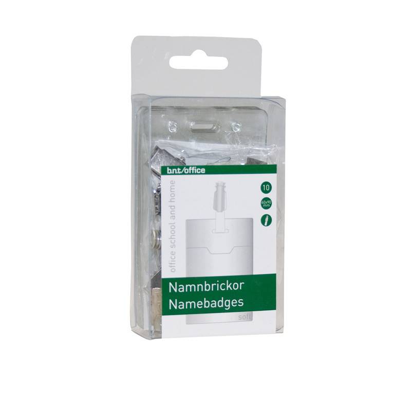 Bnt Navneskilte T/Id, Stående Format - 6 X 9 Cm, Blød Plast