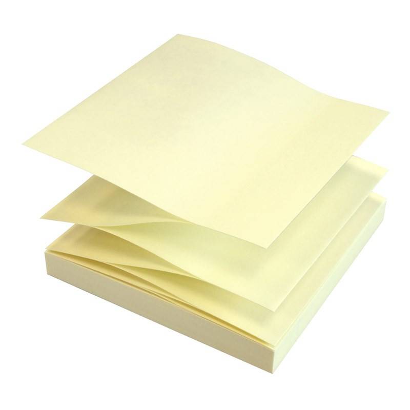 Z-Notes  75 X 75 Mm. Gul, 12 Blokke