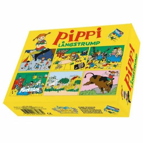 Pippi Långstrump Billedklodser - 6 Klodser - Hjelm Förlag
