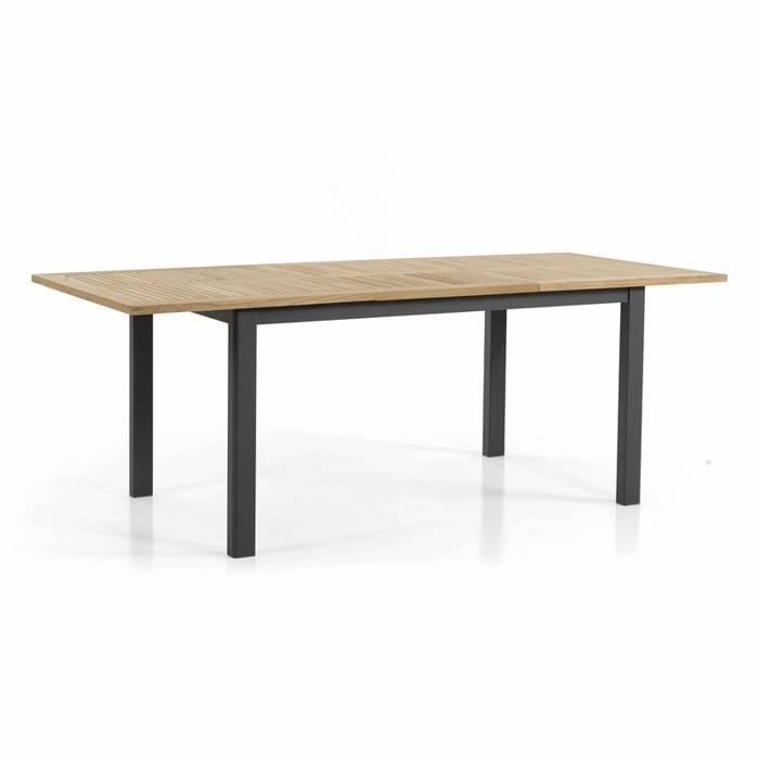 Lyon Teak Bord 152 / 210 Cm Sort - Havebord - Brafab - Enggården Havemøbler