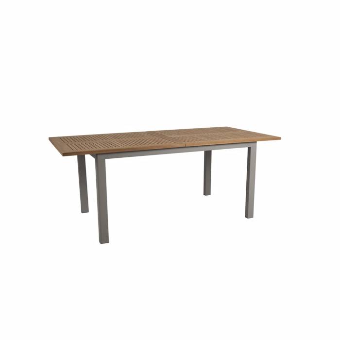 Lyon Teak Bord 194/ 252 Cm Khaki - Havebord - Brafab - Enggården Havemøbler
