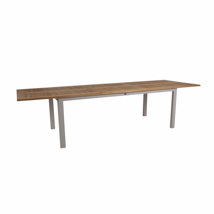 Lyon  Teak Bord 224 / 304 Cm Khaki - Havebord - Brafab - Enggården Havemøbler