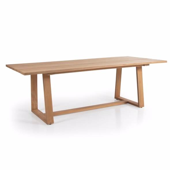 Laurion Teak Bord Med Teak Ben - Havebord - Brafab - Enggården Havemøbler