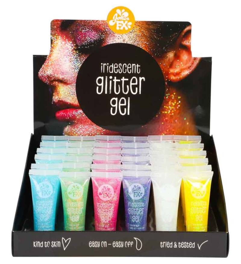 Glitter Gel Sminke / Makeup-Blå - Festkassen
