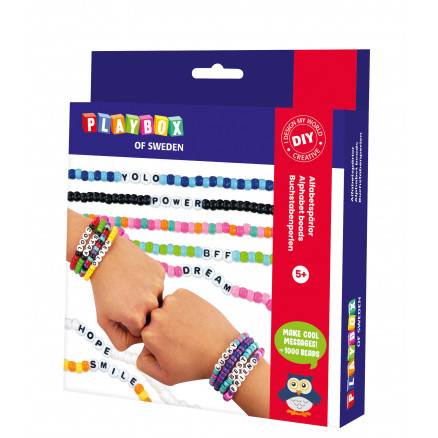 Playbox Lav Selv Sæt Armbånd Med Bogstaver